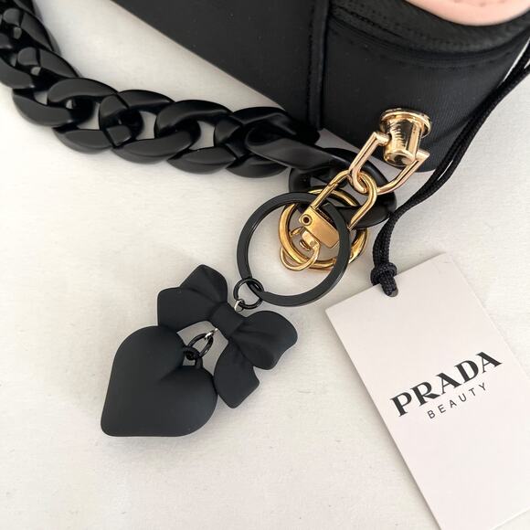 PRADA Beauty Novelty Triangle Makeup Cosmetic Pouch Pink Crossbody Bag - Picture 5 of 13